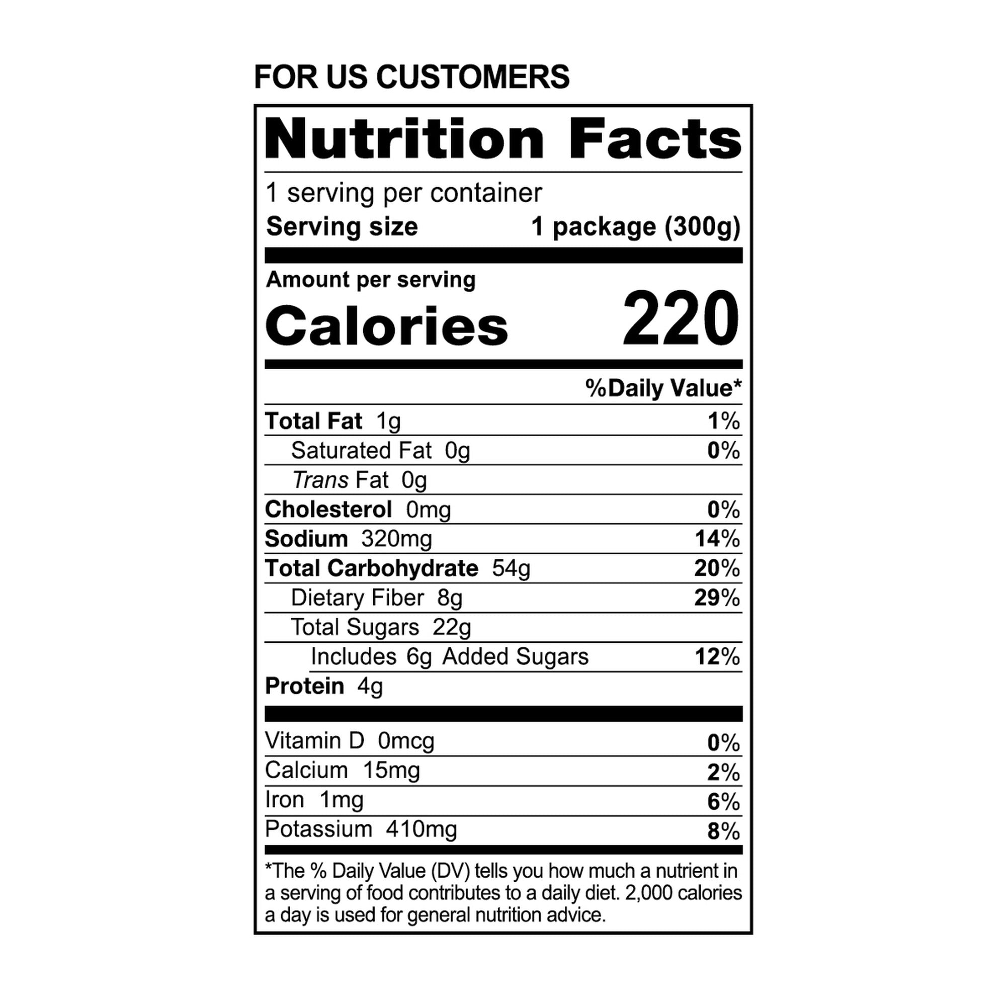 Chestnut Sweet Pumpkin Juk nutrition facts