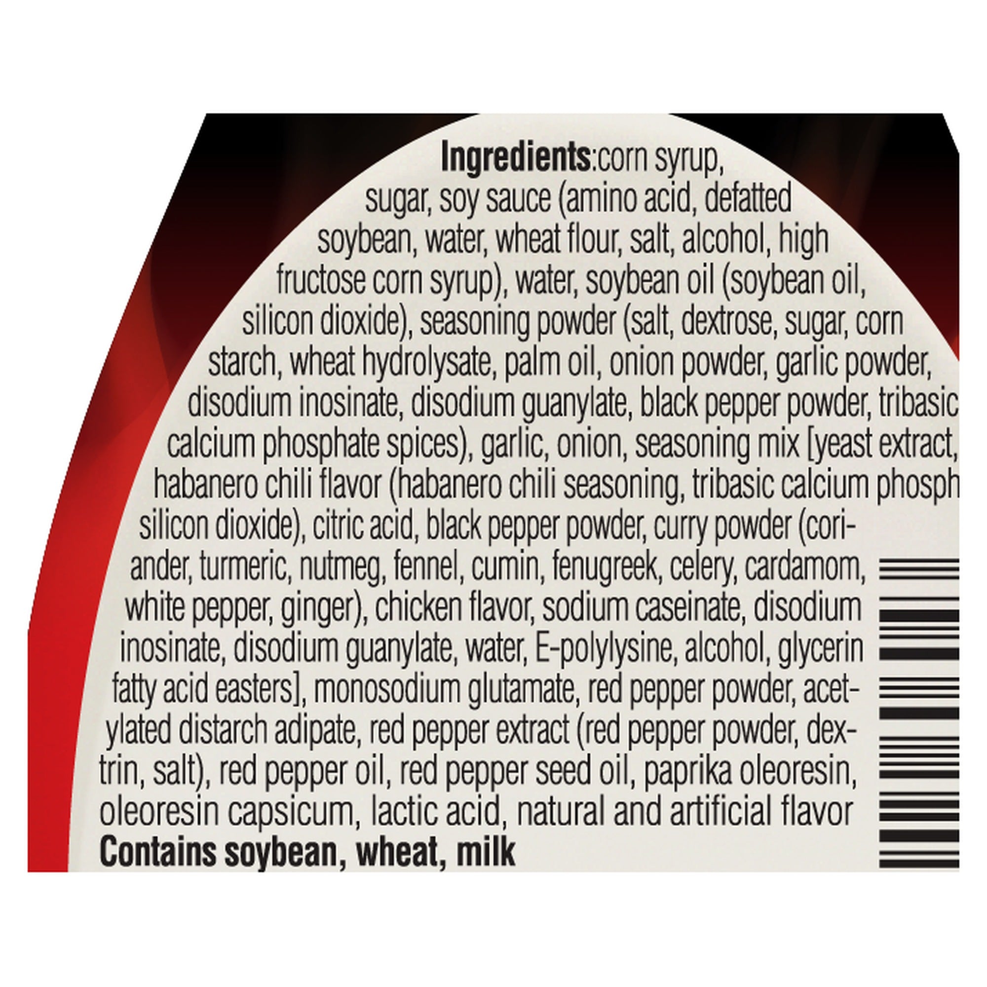 Crazy Hot Bul Sauce ingredients