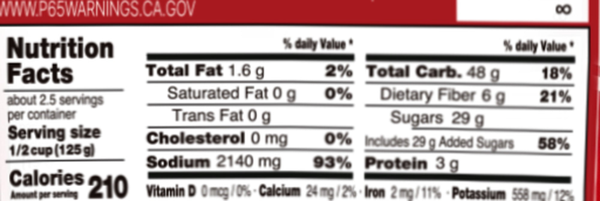 Kimchi Sauce nutrition facts