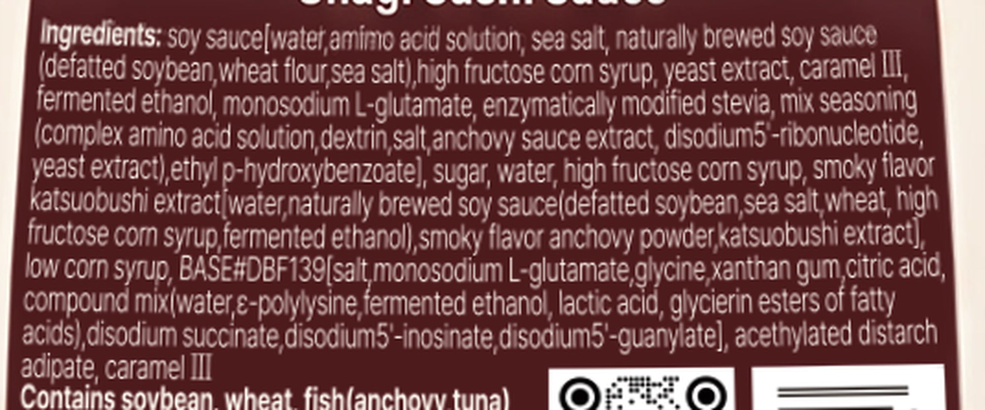 Unagi Sushi Sauce ingredients